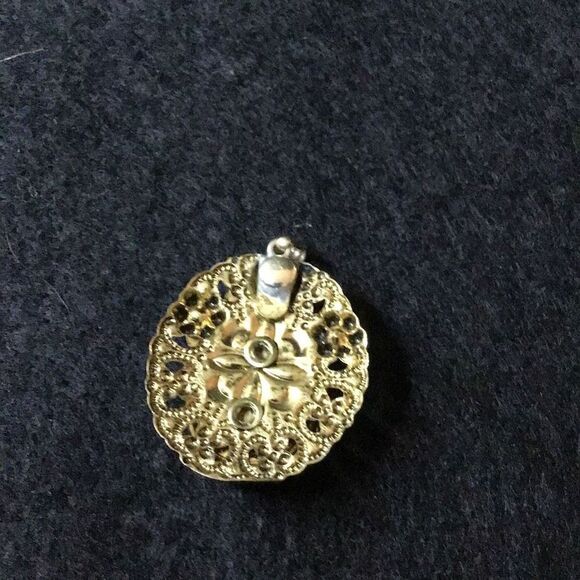Vintage golden and blue stone pendant - Picture 4 of 4